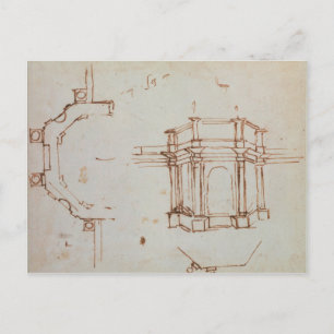 W.24r Architectural sketch Postcard