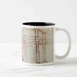 W.24r Architectural sketch Two-Tone Coffee Mug
