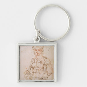 W.41 Sketch of a seated woman Keychain