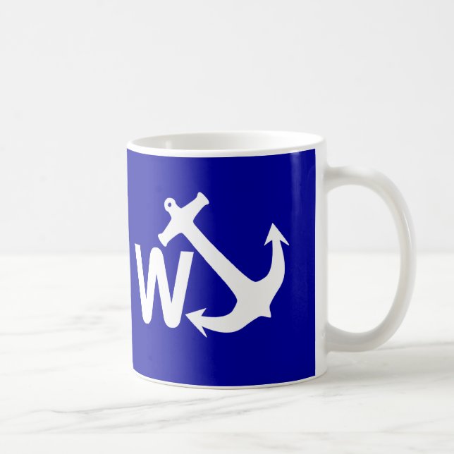 W Anchor Wanchor Joke Funny Gift Coffee Mug (Right)