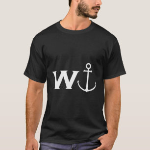W Anchor Wanker Funny Sailing Boating T-Shirt