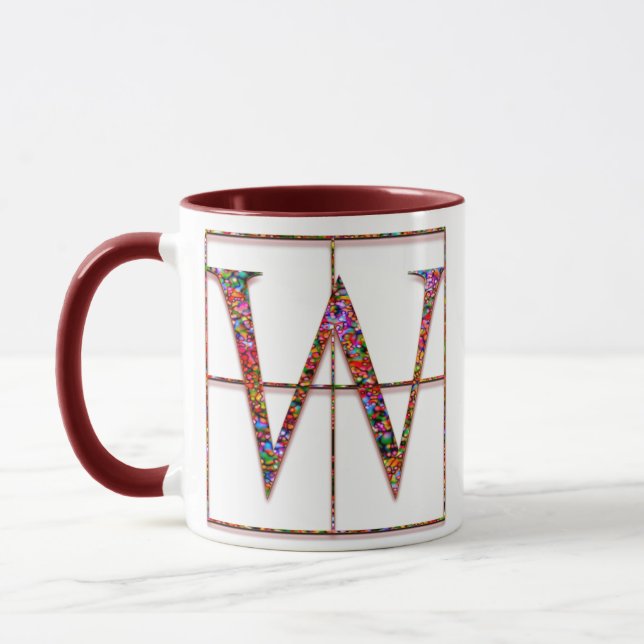 W “Celtic Bricks” Custom Monogram Mugs (Left)