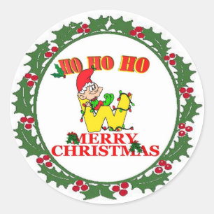 W - CHRISTMAS ELF MONOGRAM SEAL