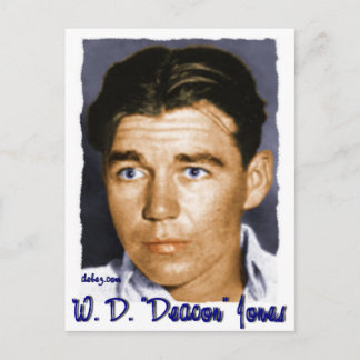 W,D. "Deacon" Jones Postcard