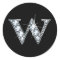 "W" Diamond Bling Sticker