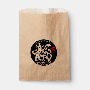 W Dog Papercut Chinese New Year 2018 Kraft Favour Bag