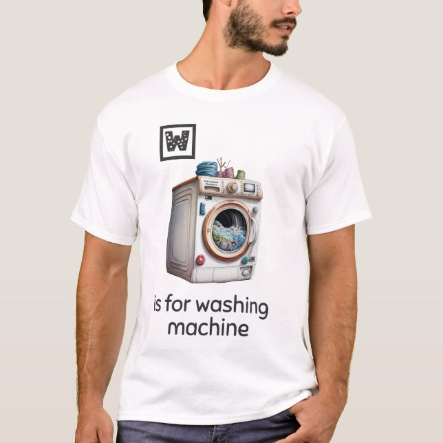 W est pour le T-shirt Machine à laver (Devant)