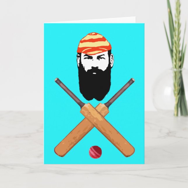 W G Grace Cricket Holiday Card (Front)