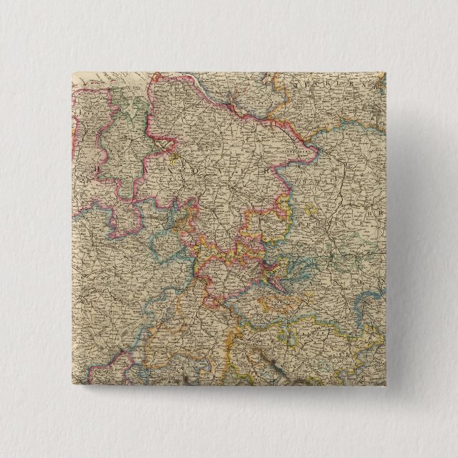 W Germany 2 Inch Square Button (Front)