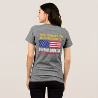 (W-Grey) US Flag / Music's Loud & Steps Run Free