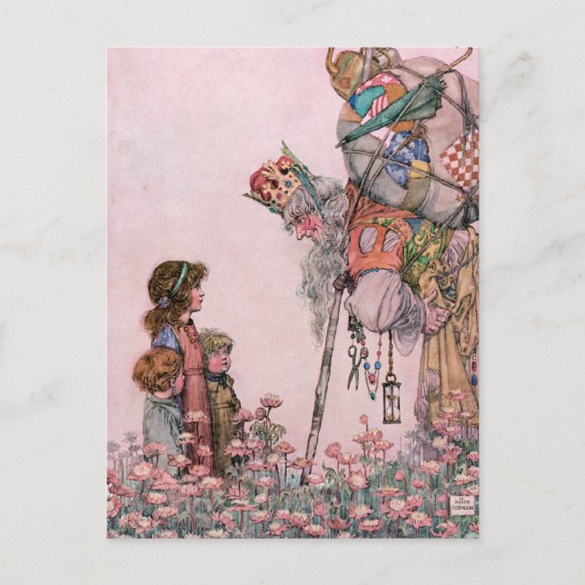 W Heath Robinson Illustration Bill the Minder Postcard (Front)