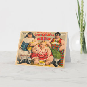 W. Hollmann's Giant Children And Prize Baby. Card