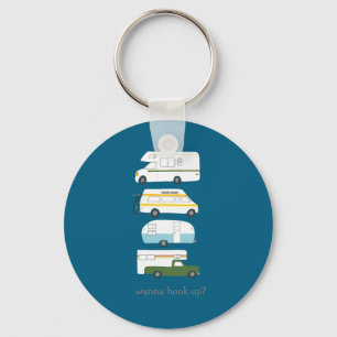 W Hook Up Funny Campervan Vanlife Rv Trailer Keychain
