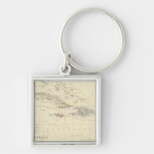 W India Is, Cent America Keychain