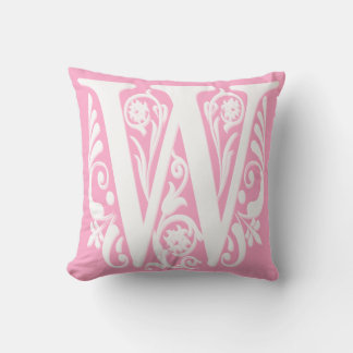 W Initial letter Monogram - Cushion