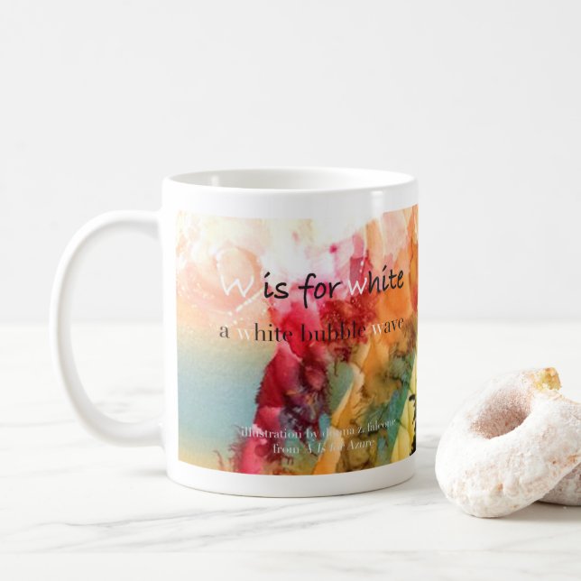 W is for White alphabet art mug (With Donut)