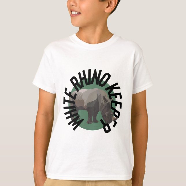 W is for White Rhino Keeper T-Shirt (Front)