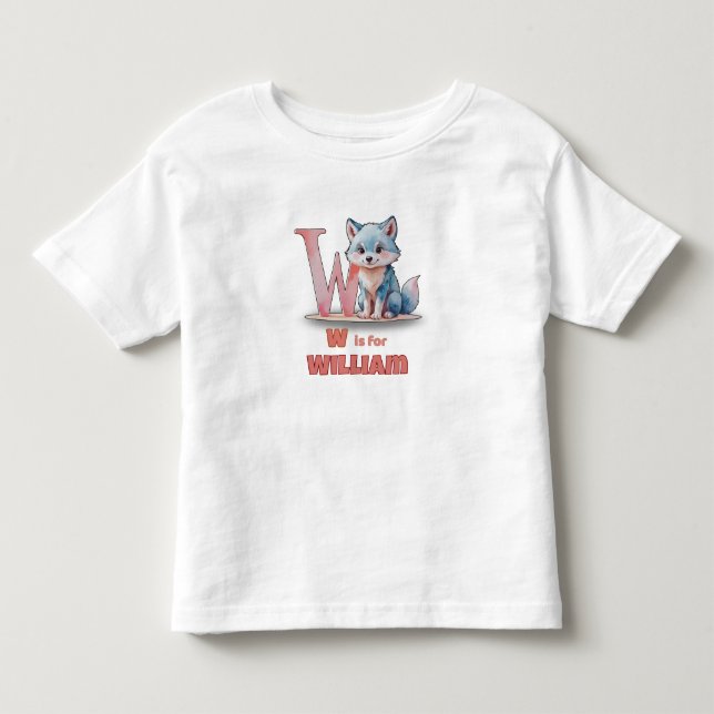 W is for William - Custom Toddler Name Tee (Front)