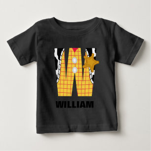 W is for Woody Add Your Name Baby T-Shirt