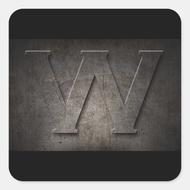 W Metal Monogram Stickers (Front)