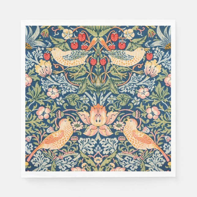 W Morris Strawberry Thief Paper Napkin (Front)