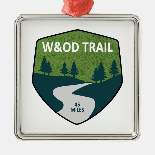 W&OD Trail Metal Ornament (Front)