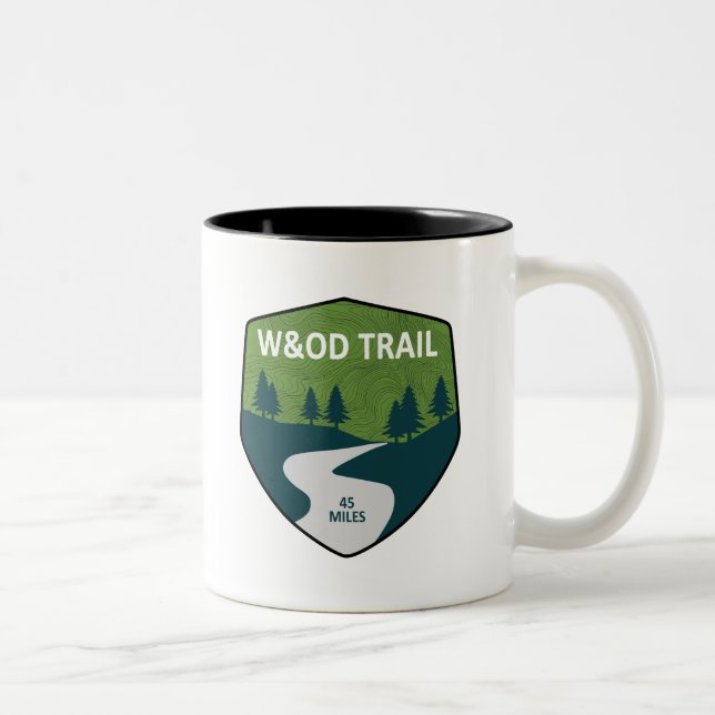 W&OD Trail Two-Tone Coffee Mug (Right)