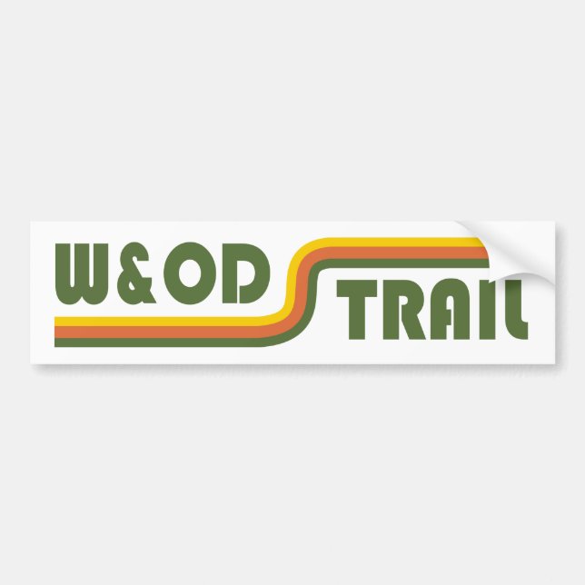 W&OD Trail Virginia Bumper Sticker (Front)
