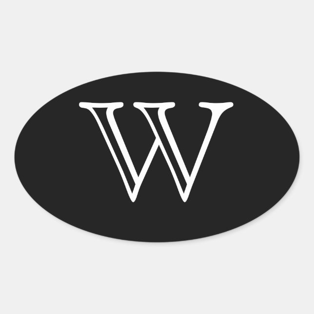 W OVAL STICKER (Front)
