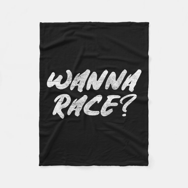 W Race Humor Saying Gift  Fleece Blanket (Front)