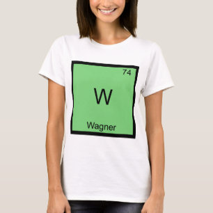 W - T-shirt drôle de symbole d'élément de chimi
