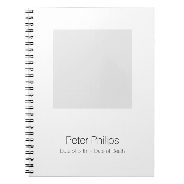 W Template Funeral Guest Book Add favourite photo (Front)