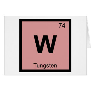 W - Tungsten Chemistry Periodic Table Symbol