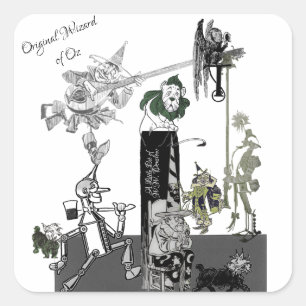 W.W. Denslow Original Wizard of OZ Illustrations   Square Sticker