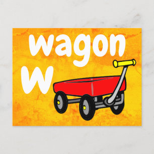 w - wagon flash card