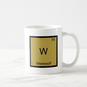W - Werewolf Funny Chemistry Element Symbol Tee Coffee Mug