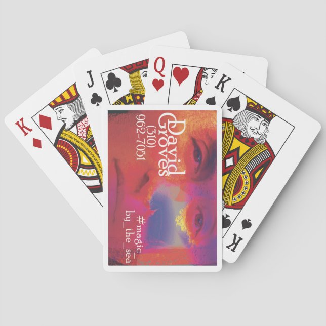 W/ WHITE BORDER,  DAVID GROVES MAGICIAN, classic Playing Cards (Back)