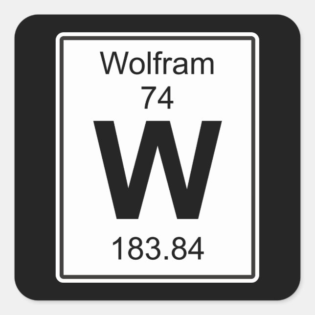 W - Wolfram Square Sticker (Front)