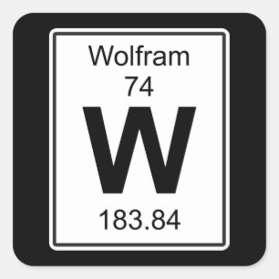 W - Wolfram Square Sticker