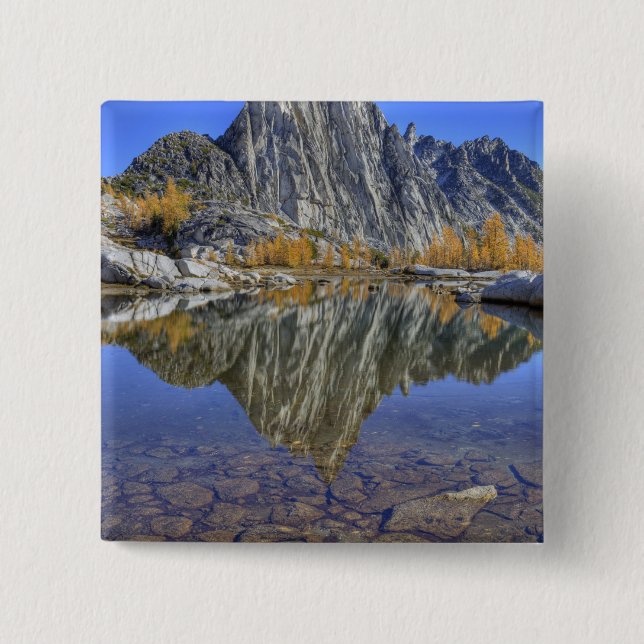 WA, Alpine Lakes Wilderness, Enchantment 2 Inch Square Button (Front)