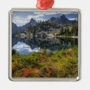 WA, Alpine Lakes Wilderness, Gem Lake, with Metal Ornament