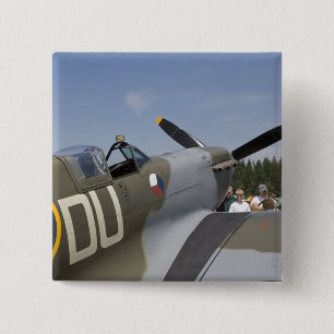 WA, Arlington, Arlington Fly-in, World War II 6 2 Inch Square Button