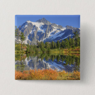 WA, Heather Meadows Recreation Area, Mt. 2 Inch Square Button