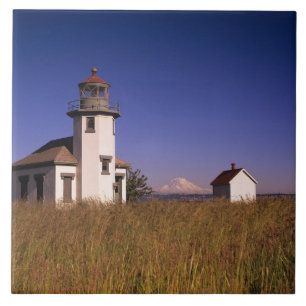 WA, Maury Island, Point Robinson Lighthouse, Tile