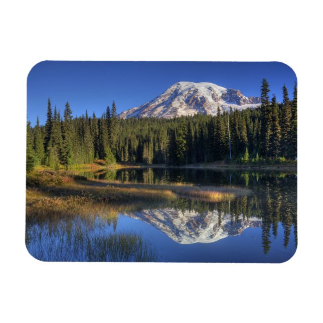 WA, Mt. Rainier National Park, Mt. Rainier Magnet (Horizontal)