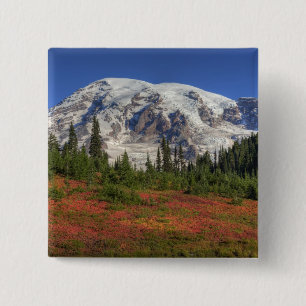 WA, Mt. Rainier National Park, Paradise Valley 2 Inch Square Button