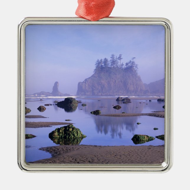 WA, Olympic National Park, Second Beach, Metal Ornament (Front)