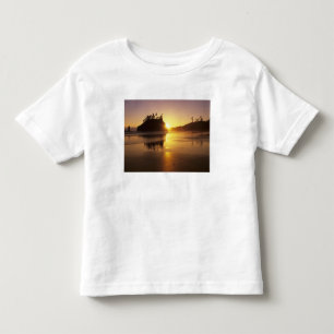 WA, Olympic NP, Second Beach at sunset Toddler T-shirt