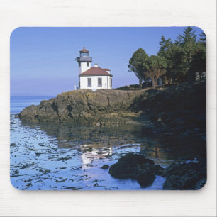 WA, San Juan Island, Lime Kiln lighthouse Mouse Pad