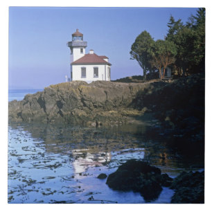 WA, San Juan Island, Lime Kiln lighthouse Tile
